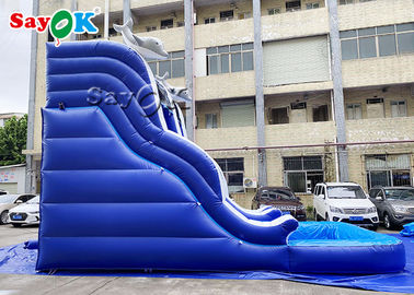Aufblasbare Schwimmbad-Rutsche Freifahrt 7x4x5mH Outdoor Kind aufblasbare Kletterwasserrutsche für Unterhaltung