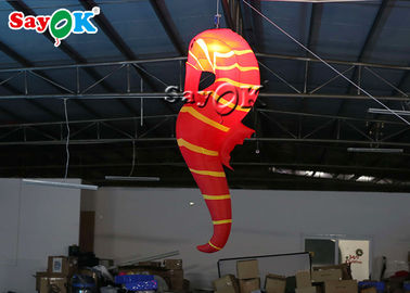 Roter aufblasbarer LED Beleuchtungs-Hippokamp der Verein-Dekorations-2m