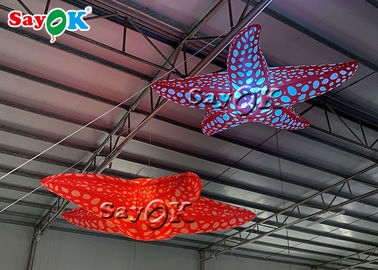 Speichern Sie dekorative 3m hängende geführte beleuchtende aufblasbare Starfish
