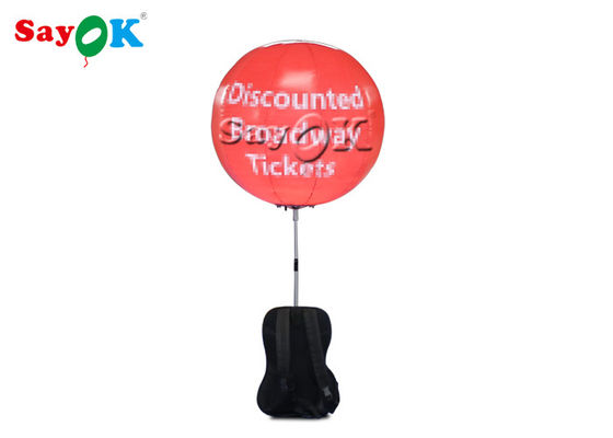 0.8m aufblasbarer Rucksack-Ballon LED, der Ball für Werbung annoncierend geht