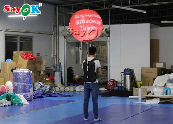 0.8m aufblasbarer Rucksack-Ballon LED, der Ball für Werbung annoncierend geht