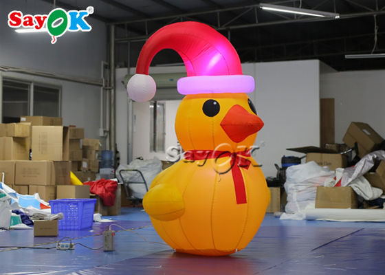 Aufblasbares Weihnachten im Freien Duck With Hat der Oxford-Stoff-Dekorations-2m