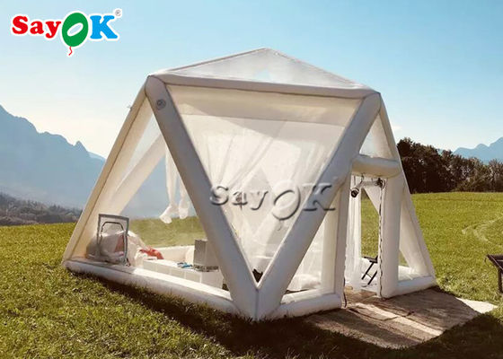 Aufblasbare Familien-Zelt-Werbungs-aufblasbare transparente Haus-Blasen-Zelte für das Kampieren