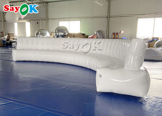 6.367m kurvten weiße Multifunktionsmöbel-aufblasbares Luft-Sofa