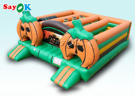 Handelskürbis-Thema Halloween aufblasbarer Maze Obstacle Course Inflatable Games für Kinder