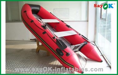 Rote PVC-Planen-aufblasbares Fischerboot Boot PVCs aufblasbare