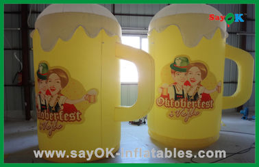 Werbeaktivität Gelbe Farbe Custom Aufblasbare Produkte Riesene Aufblasbare Bier Tasse Für Veranstaltungen