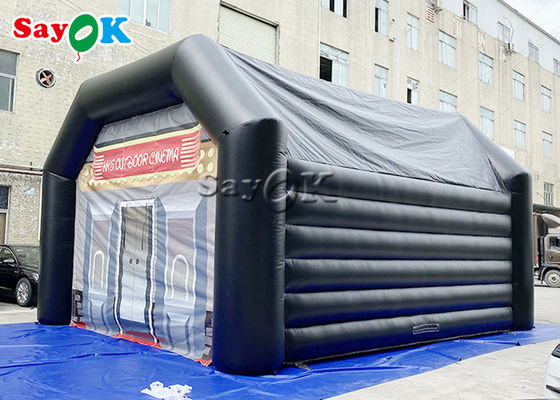 Festzelt im Freien kundengebundenes schwarzes aufblasbares Hauben-Zelt 0.4mm PVCs für Ereignisse