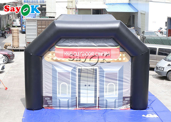 Festzelt im Freien kundengebundenes schwarzes aufblasbares Hauben-Zelt 0.4mm PVCs für Ereignisse