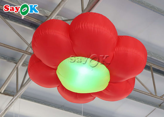 Kundenspezifische 1.5m 2m künstliche aufblasbare beleuchtende Blume 190T