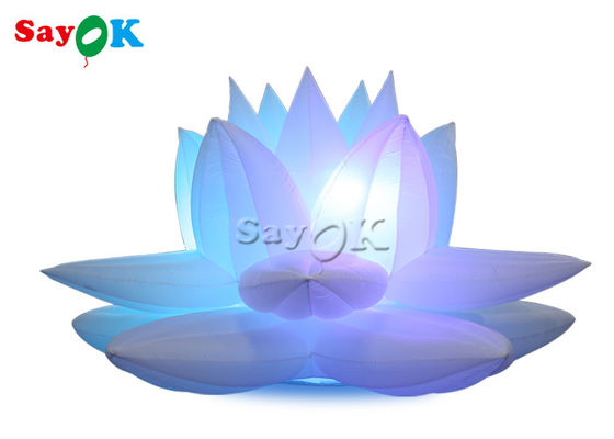 Partei-Dekoration 3m aufblasbare Lotus Flower Model With Led