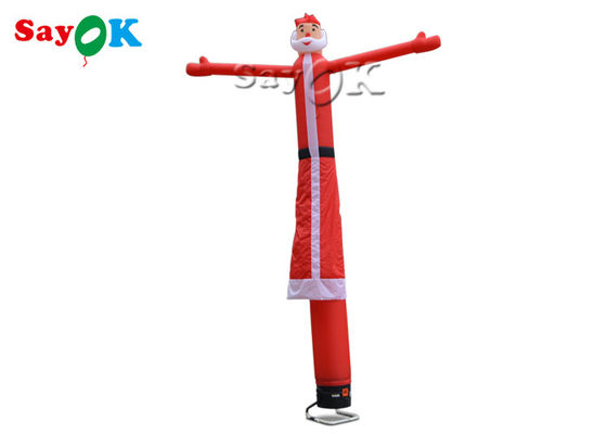 Aufblasbares verrücktes wellenartig bewegendes Bein-rotes 5m aufblasbares Weihnachten Santa Air Dancer des Rohr-Mann-einer