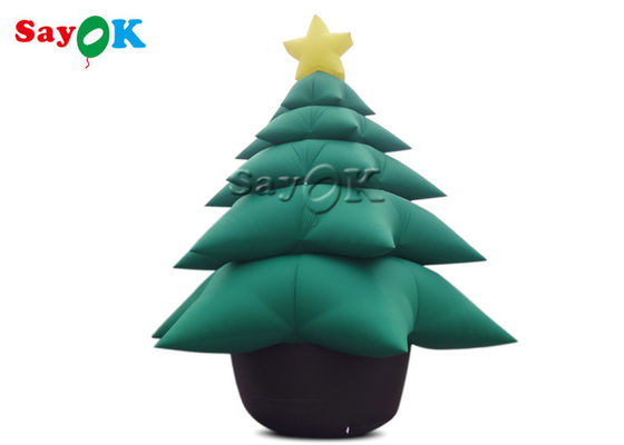 5m aufblasbare Feiertags-Dekorations-grüner Weihnachtsbaum mit Verzierungen