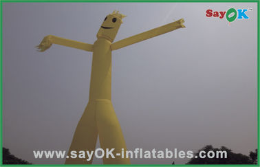 Aufblasbarer Luft-Mann, der 5m gelben aufblasbaren doppelten Bein-Himmel/Air-Tänzer For Sale annonciert