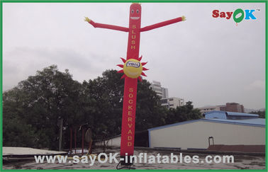 Luft-Tanzen-Mann, der kommerziellen roten 6m aufblasbaren Rohr-Mann mit Logo Printing Oxford Nylon annonciert