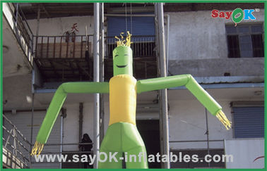 Tanzender aufblasbarer verrückter Rohr-Mann Luft-Guy Green Dancing Man Balloons für Anzeige