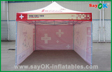 Faltendes Sonnenblende-Werbungs-Vierkantstahl-Rahmen-Zelt, schnelles faltendes Sonnenblende-Überdachungs-Zelt im Freien