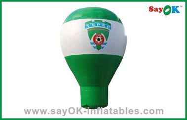 Weißer und grüner großer aufblasbarer Ballon, aufblasbarer Werbungsballon