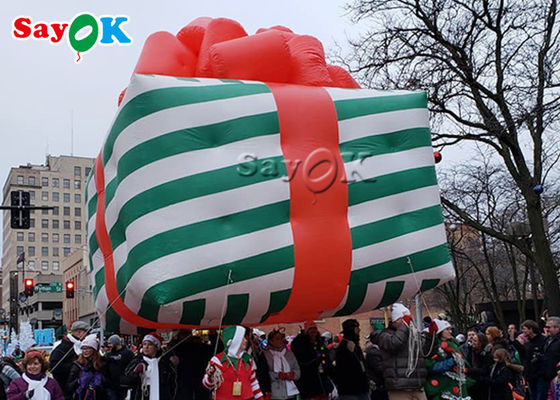 Oxford-Stoff-aufblasbarer Weihnachtsgeschenkbox-Helium-Parade-Ballon