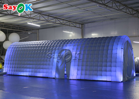 Aufblasbares Zelt aus Oxford Stoff Weiß Party aufblasbares Tunneltelt mit Led