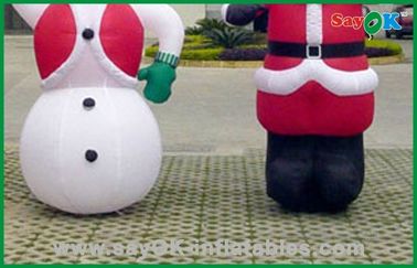 Riesiges Weihnachtsaufblasbarer Schneemann und Weihnachtsmann, aufblasbare Werbungs-Produkte