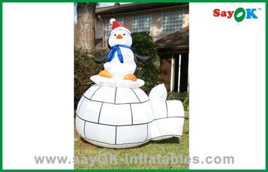 Netter Weihnachts-Sankt-Schneemann-aufblasbare Feiertags-Dekorationen mit Sankt-Hut