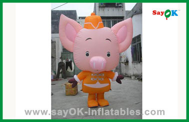 Zeichentrickfiguren für Geburtstagsfeiern Custom Standing Colorful Inflatable Pig Inflatable Cartoon Chracter