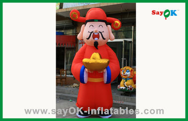 Werbung Aufblasbare Werbung Rote Aufblasbare Zeichentrickfiguren / Maskottchen zur Dekoration