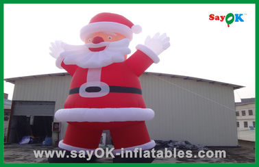 Kundenspezifisches rotes aufblasbares Weihnachten Weihnachtsmann mit Brot-aufblasbarer Zeichentrickfilm-Figur