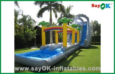 Blow Up Slip N Slide Commercial Kids Air Jumping Castle Wasserdicht mit Pool Aufblasbares Sprunghaus mit Rutsche