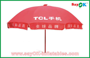 Knallen Sie oben das Sonnenblende-Zelt, das roten Sun-Regenschirm annonciert