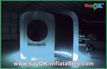 Tragbarer Passfotoautomat, der Logo Inflatable Foto Booth LED beleuchtet für das Säubern/Partei druckt