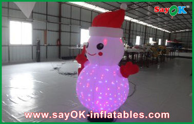 Weihnachtsaufblasbare Beleuchtungs-Dekorations-aufblasbarer Schneemann mit Prüfer