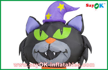 Schwarzes Halloween-Ereignis aufblasbare Cat Halloween Inflatable Cat Decoration zum Spaß