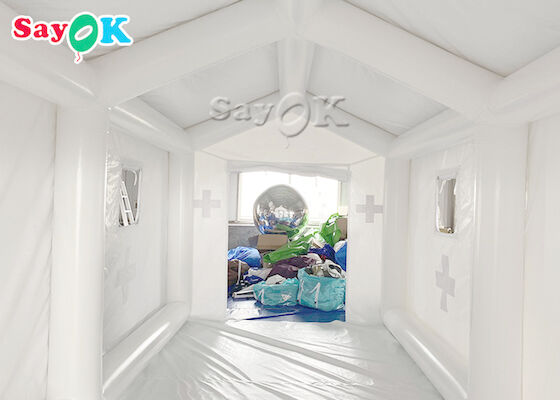 Krankenhaus-Zelt PVCs des Luft-aufblasbares Zelt-6x3x3mH weißes aufblasbares für Isolierung