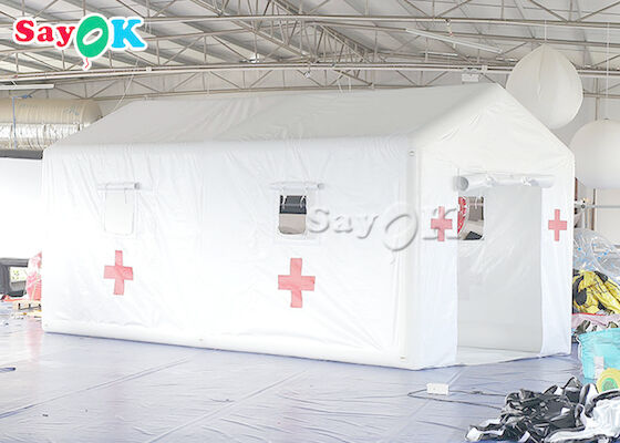 Krankenhaus-Zelt PVCs des Luft-aufblasbares Zelt-6x3x3mH weißes aufblasbares für Isolierung