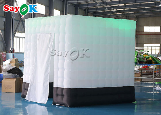 Aufblasbares Festzelt 2.5m/8ft weißes quadratisches Explosions-Passfotoautomat-Zelt mit geführtem Licht