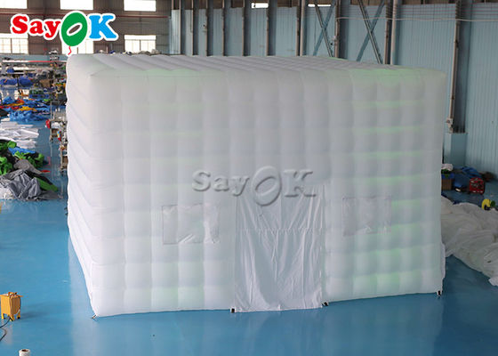Großes aufblasbares aufblasbares Luft-Zelt-quadratisches Festzelt des Zelt-6.5m 21ft mit LED-Leuchtröhren