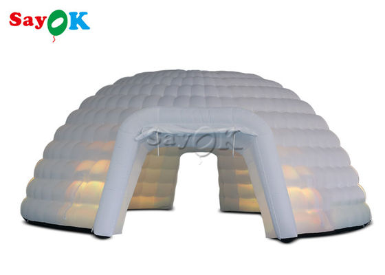 Outdoor Camping 8m Großes Led-Licht Aufblasbare Kuppel Veranstaltungszelt Aufblasbare Igloo-Zelt
