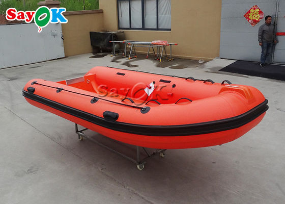 12.8ft 390cm rote aufblasbare Boote PVCs mit Außenbordmotor