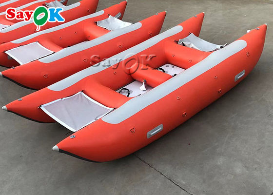 430cm 6 Personen-rotes Katamaran, das Hochgeschwindigkeitsboot läuft
