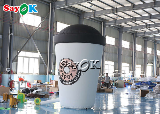 Kundenspezifischer 3.6m aufblasbarer Kaffeetasse-Modell-For Cafe Entrance-Dekor