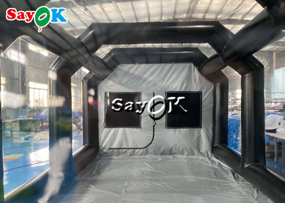Bestes aufblasbares Schwarz-portierbares aufblasbares Luft-Zelt-luftdichter Auto-Spray-Stand des Zelt-8x4x3mH