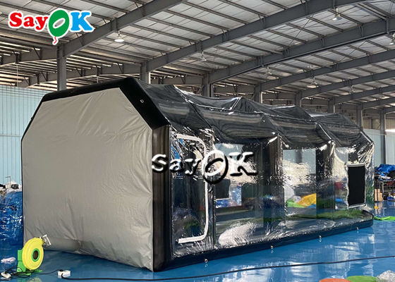 Bestes aufblasbares Schwarz-portierbares aufblasbares Luft-Zelt-luftdichter Auto-Spray-Stand des Zelt-8x4x3mH