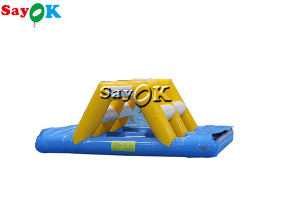 Wassertrampolin-Spielzeug 3x2x1mH Kleines aufblasbares Wasserspielzeug Hindernisplatz Sportbogenbrücke