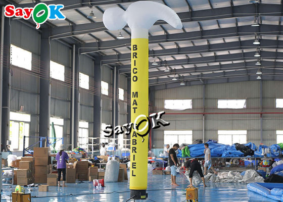 Werbung aufblasbares Riss-Enddes nylonstoff-Gebläse-Himmel-Tänzers Inflatable Hammer Luft-Tänzer-Man 5m