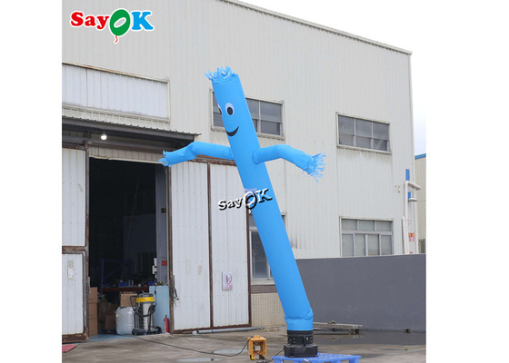 Aufblasbarer Wacky Waving Tube Man 5m blauer einbeiniger aufblasbarer Air Dancer Wave Man mit Gebläse