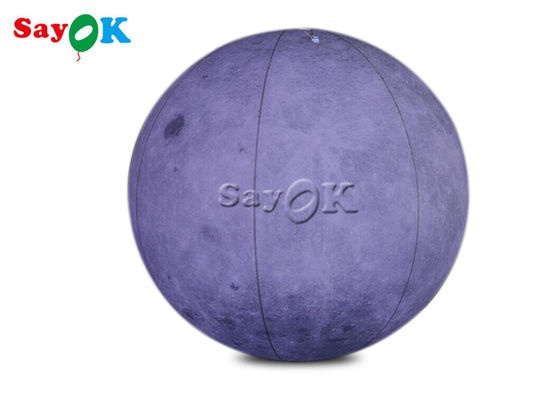 Riese 0.2mm PVCs 6.6ft führte aufblasbaren Mond-Licht-Ballon für Raum-Thema-Bühnenbild
