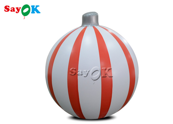 0.6m roter und weißer Speicher-Dekor PVCs selbstaufblasender kundengebundener Weihnachtsballon