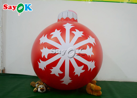 1.2m rote aufblasbare Schneeflocken-Ball-Festival-Weihnachtsyard-Dekoration